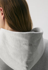 Cozy Sweatfleece Mega Hoodie - HEATHER CLOUD WHITE