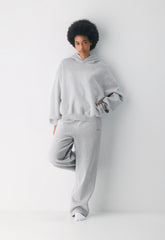 Cozy Sweatfleece Mega Hoodie - HEATHER CHROME
