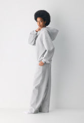 Cozy Sweatfleece Mega Hoodie - HEATHER CHROME