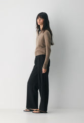Essential Cashmere Idyllic Zip Hoodie - HEATHER FOLIO TAUPE