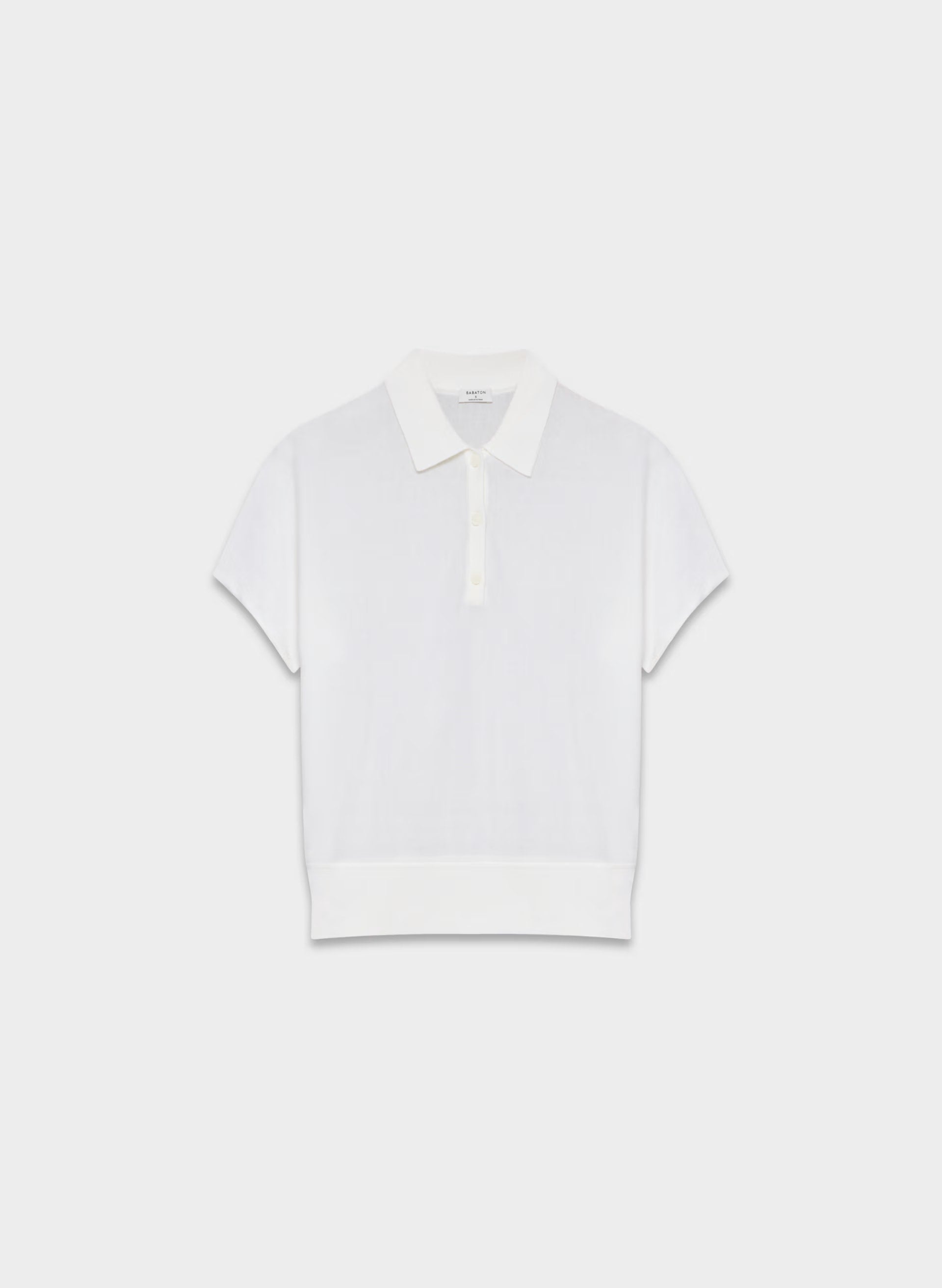 Steno Polo Sweater - CLOUDED WHITE