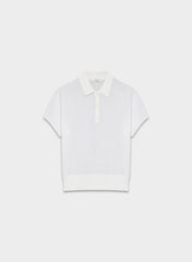 Steno Polo Sweater - CLOUDED WHITE