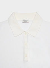 Steno Polo Sweater - CLOUDED WHITE