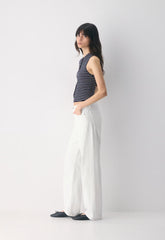 Croquet Sweater Vest - Wonder Yarn - ADMIRAL/ LIGHT BIRCH