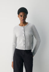 Essential Cashmere Acme Cardigan - HEATHER CHROME