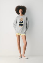 Cotton Charm™ Peggy Icon Sweater - HTHR CHROME /HARLEY