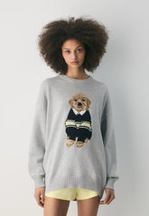 Cotton Charm™ Peggy Icon Sweater - HTHR CHROME /HARLEY