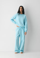 Cozy Sweatfleece Boyfriend Wide Sweatpant - PANORAMA BLUE