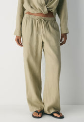 Sail Linen Pant - MARTINI OLIVE