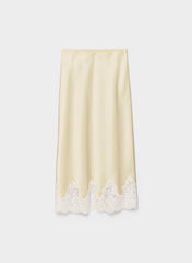 Henrietta Satin Skirt - SS CREAM/LIGHT BIRCH