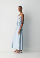 Capture Satin Skirt - DEW BLUE