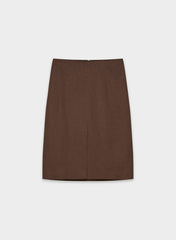 Yorkville Skirt - PowerLinen™ - RICH MOCHA BROWN