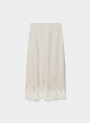 Henrietta Linen Skirt - UNDYED ECRU/LT BIRCH