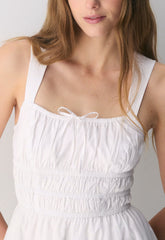 Martine Poplin Dress - BRIGHT WHITE
