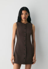 Regal Dress - Crepette™ - RICH MOCHA BROWN