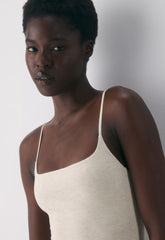 Casual Contour Summon Maxi Cami Dress - HEATHER LIGHT OATMEAL
