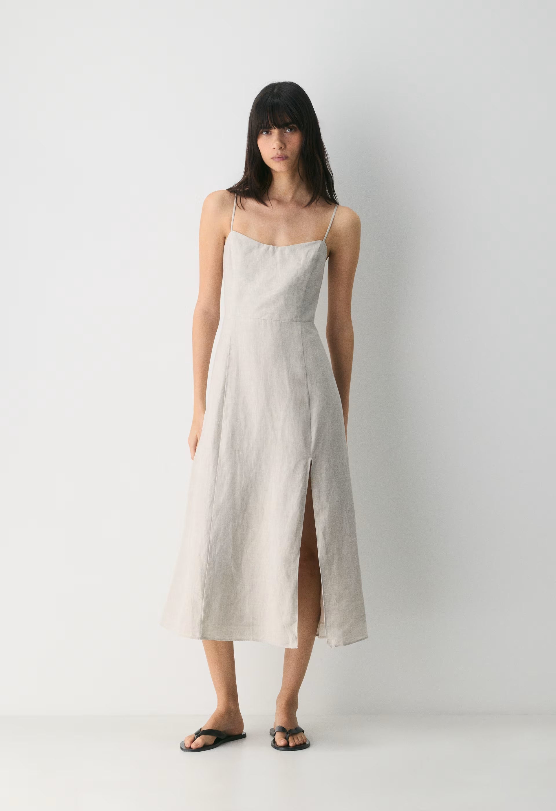Barrafina Linen Dress - UNDYED ECRU
