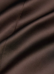 Charleston Satin Dress - RICH MOCHA BROWN