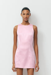 Charleston Satin Dress - MILKSHAKE PINK