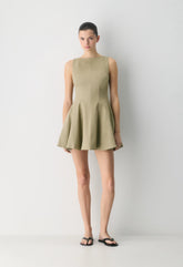 Proxy Linen Dress - MARTINI OLIVE