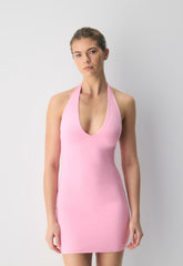 Original Contour Tantalize Halter Dress - JELLYBEAN PINK