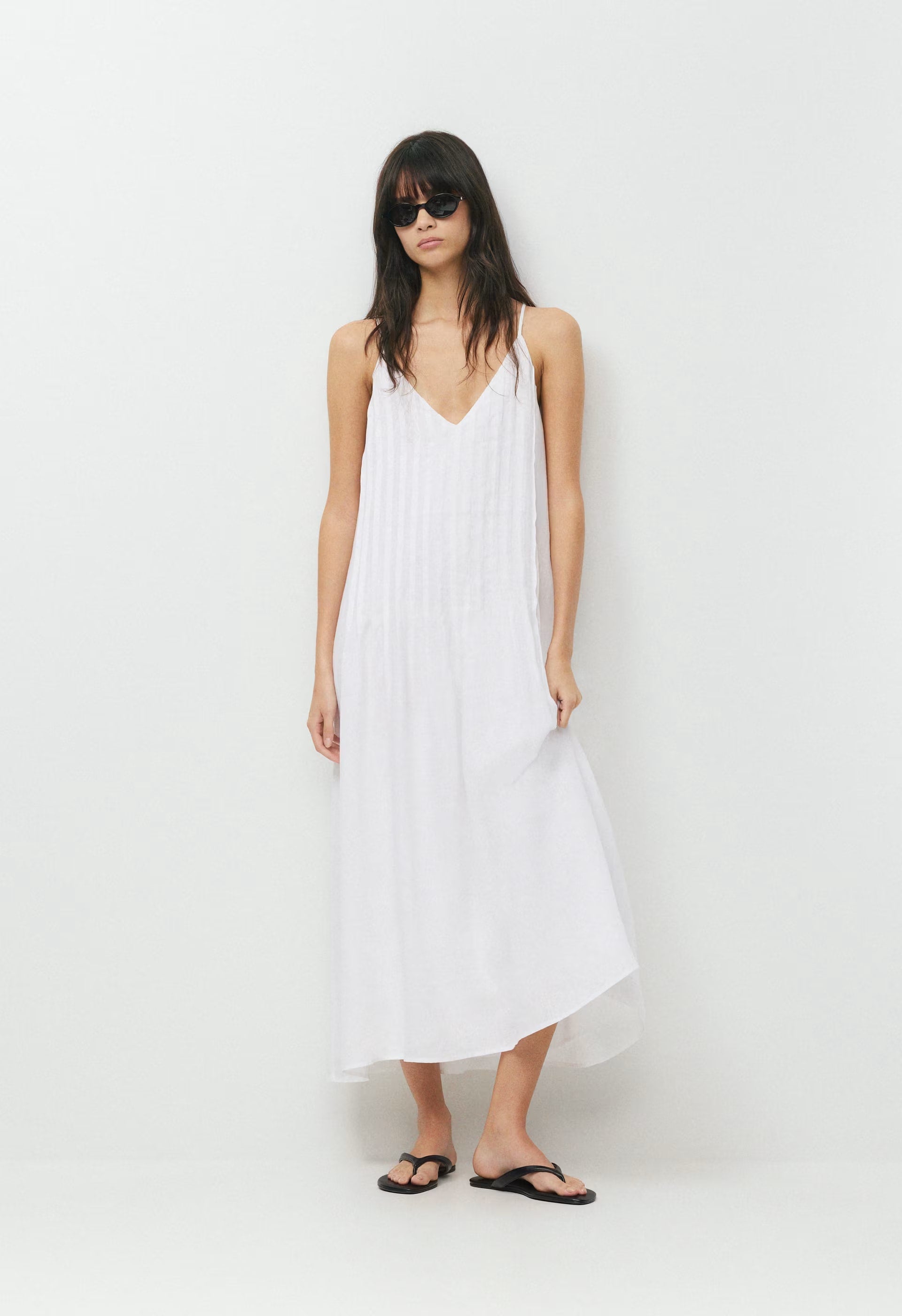Casbah Linen Dress - WHITE