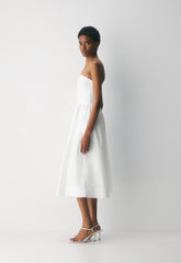 Fluid Poplin Dress - BRIGHT WHITE