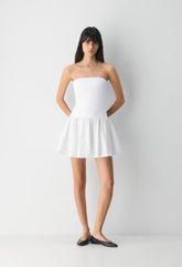 Private Poplin Dress - BRIGHT WHITE