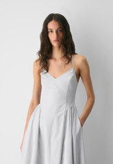 Technique Poplin Cami Dress - CRMN STRP WT/VNTG NVY