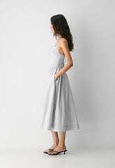 Technique Poplin Cami Dress - CRMN STRP WT/VNTG NVY
