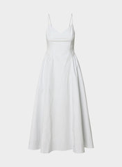 Technique Poplin Cami Dress - INGRD STRP DW BL/WHT