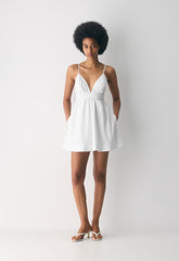 Encourage Poplin Mini Cami Dress - BRIGHT WHITE