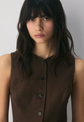 Regal Dress - PowerLinen™ - RICH MOCHA BROWN