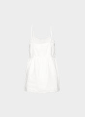 Duras Linen Dress - WHITE
