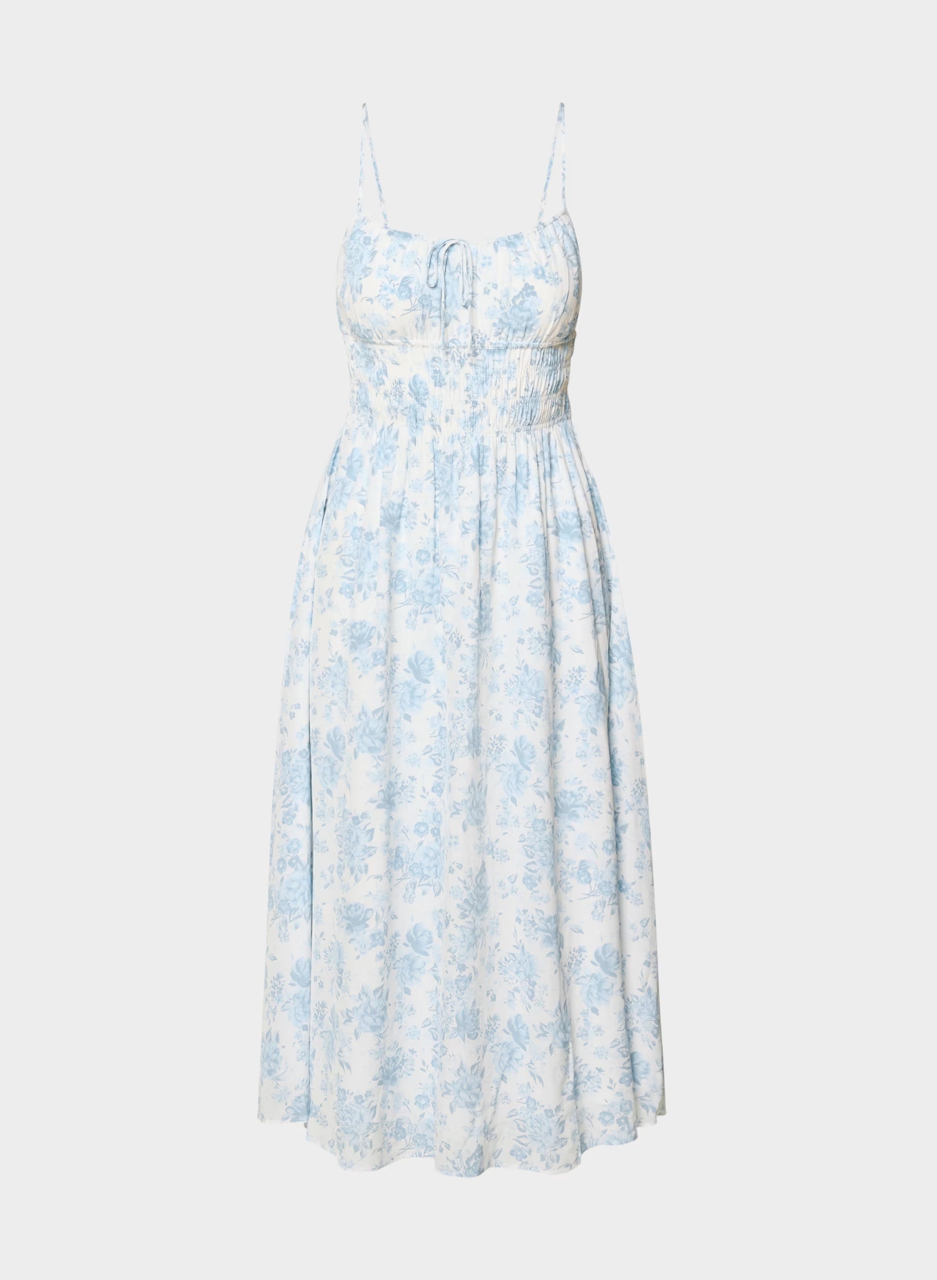 Typescript Cami Dress - WHITE/ VILLA BLUE