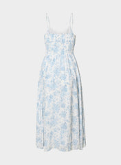 Typescript Cami Dress - WHITE/ VILLA BLUE