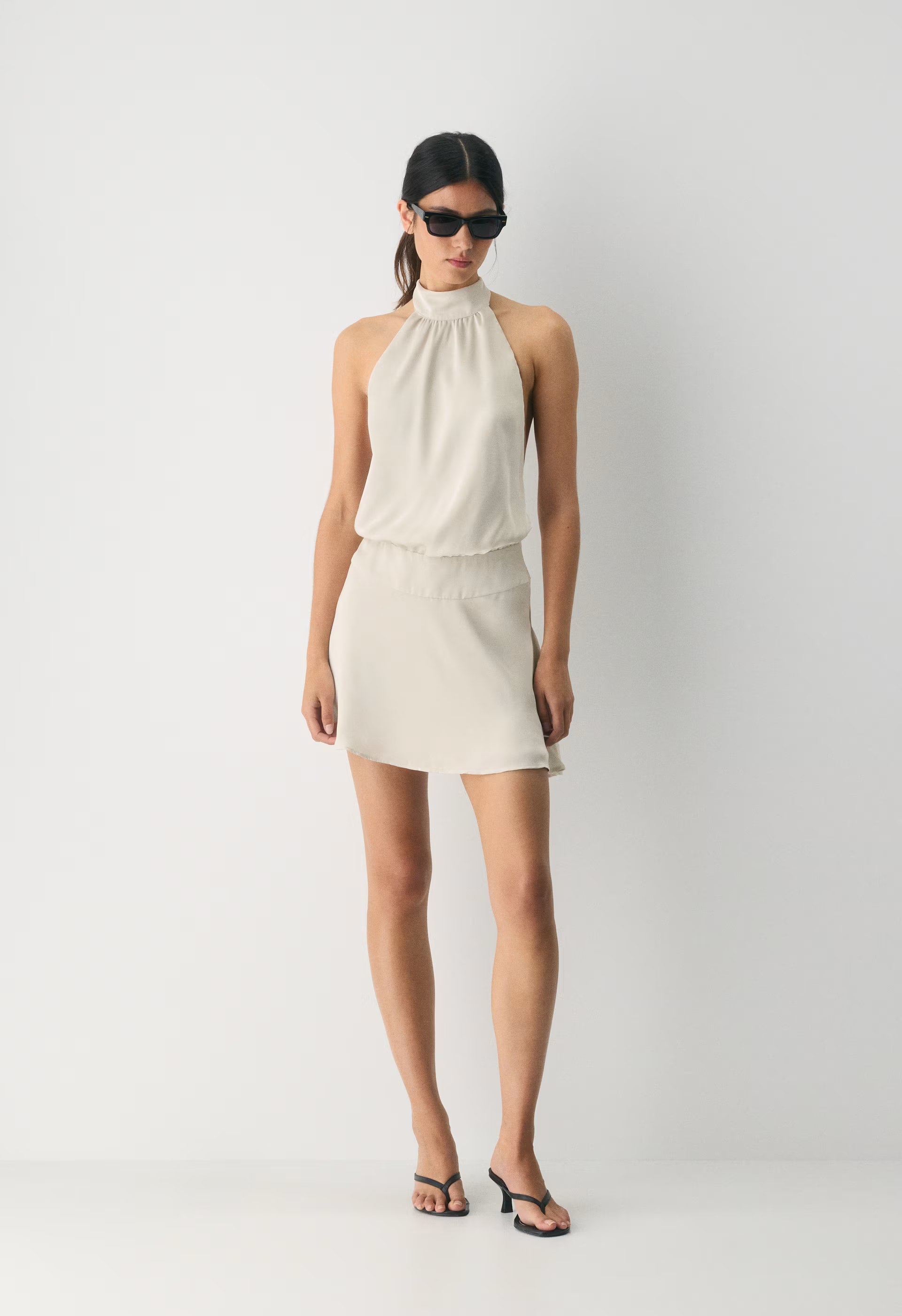 Posse Satin Dress - MATTE PEARL
