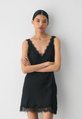 Suite Satin Dress - BLACK/BLACK