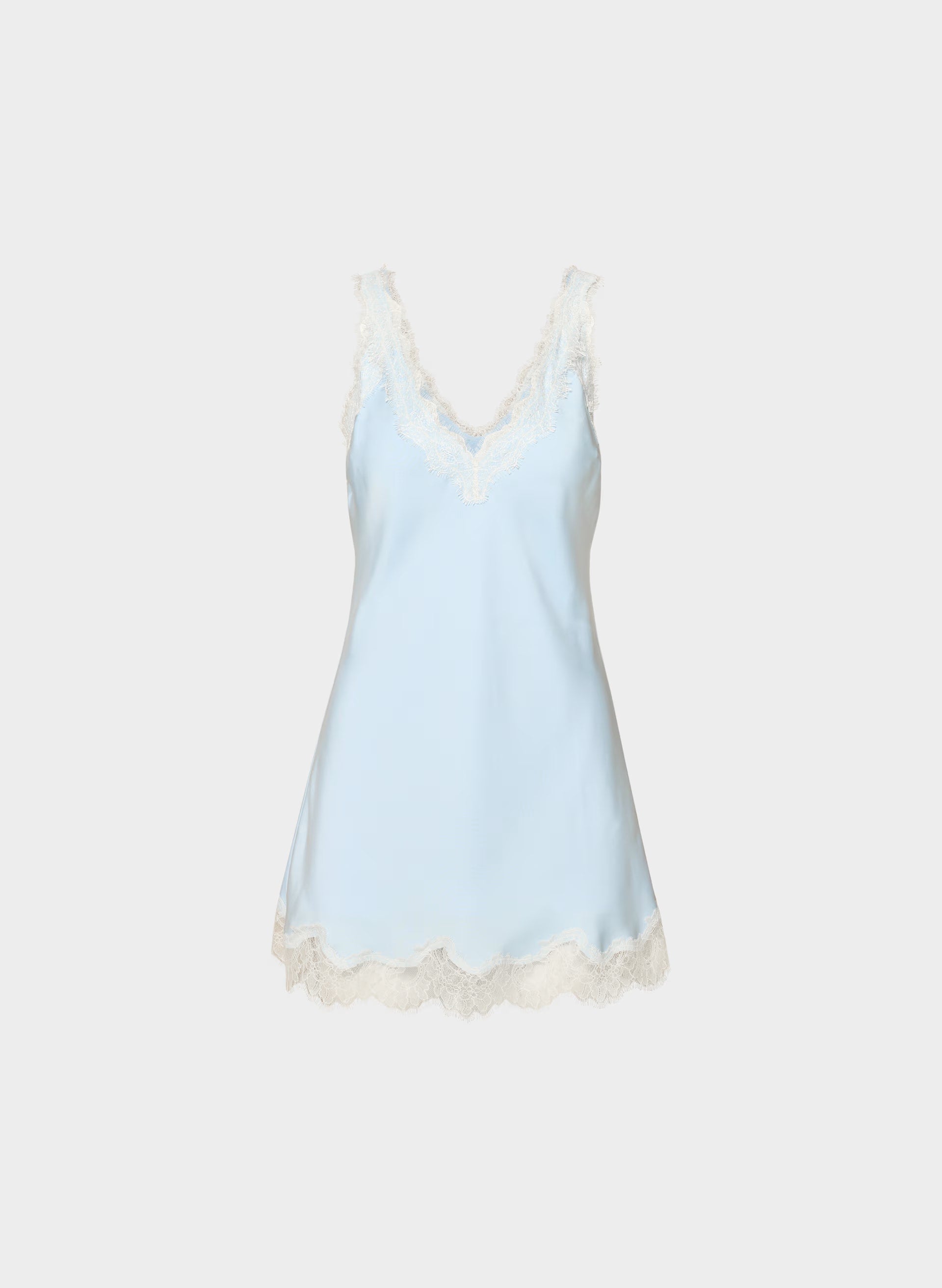 Suite Satin Dress - VILLA BLUE/LIGHT BIRCH
