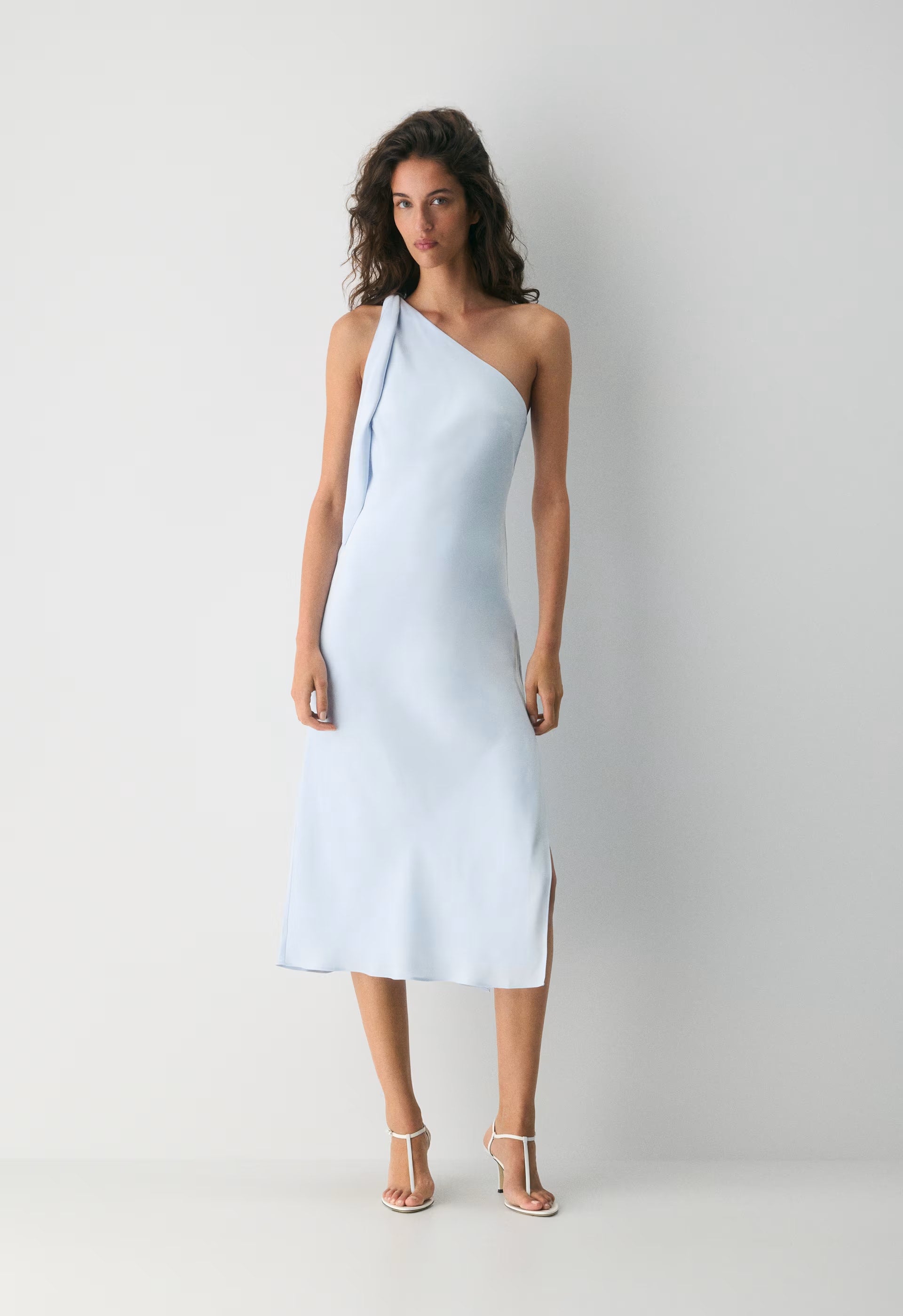 Champagne Satin Dress - MIDDAY BLUE