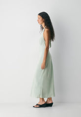 Hedgerow Halter Dress - AGAVE GREEN