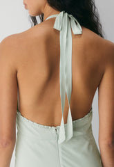 Hedgerow Halter Dress - AGAVE GREEN