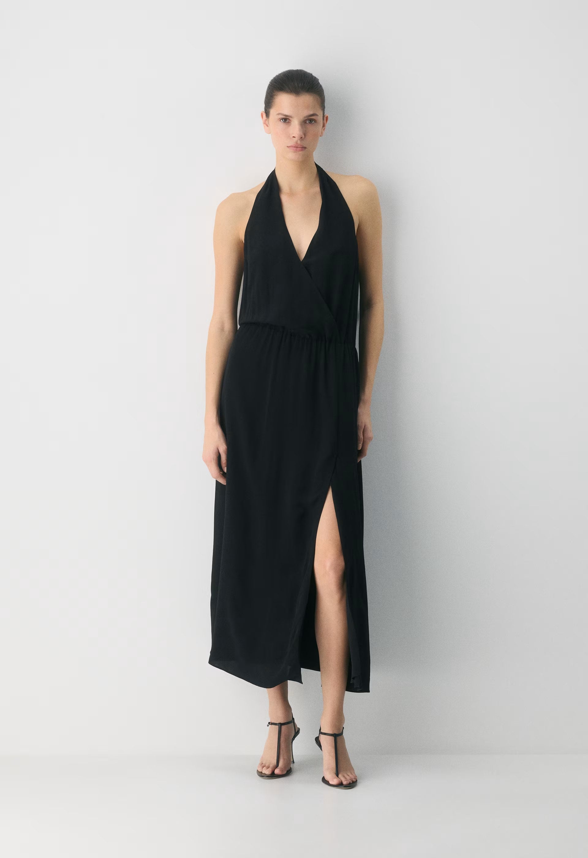 Skyward Halter Dress - BLACK