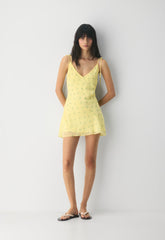 Priscilla Dress - LEMONADE/BLUE