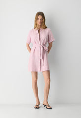 Eleta Linen Mini Dress - SRPN CK LT BR/SWT P PL