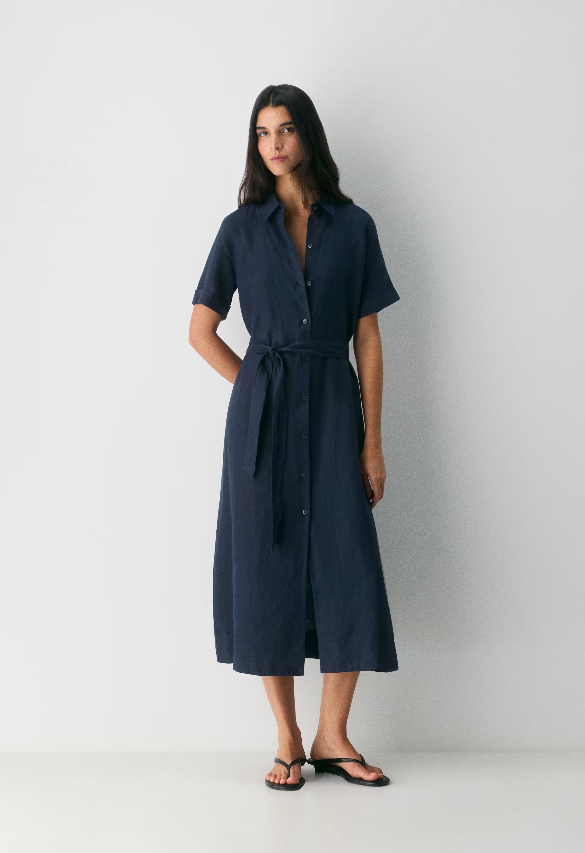 Eleta Linen Maxi Dress - ADMIRAL