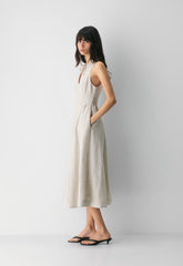 Countess Linen Dress - UNDYED ECRU