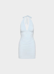 Selenic Halter Dress - MIDDAY BLUE
