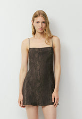 Confession Satin Dress - RICH MOCHA BRN/ TONAL