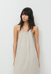 Sunpost Linen Halter Dress - UNDYED ECRU
